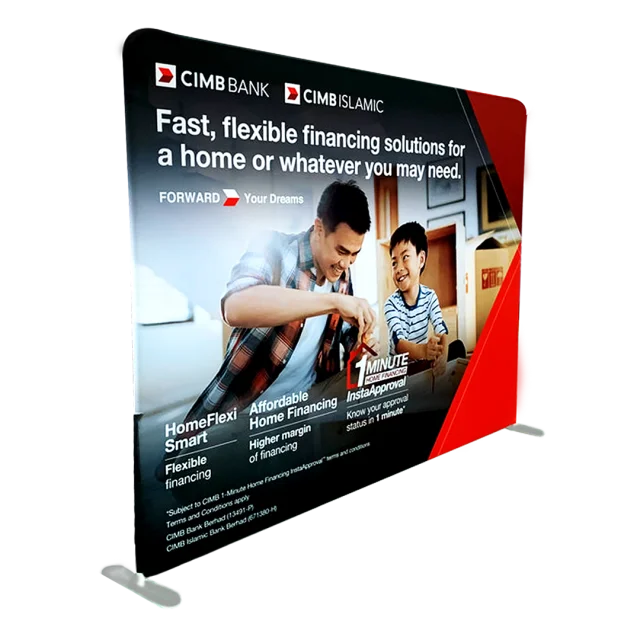 Straight stretch tension fabric aluminum frames 8x10 backdrop wall display