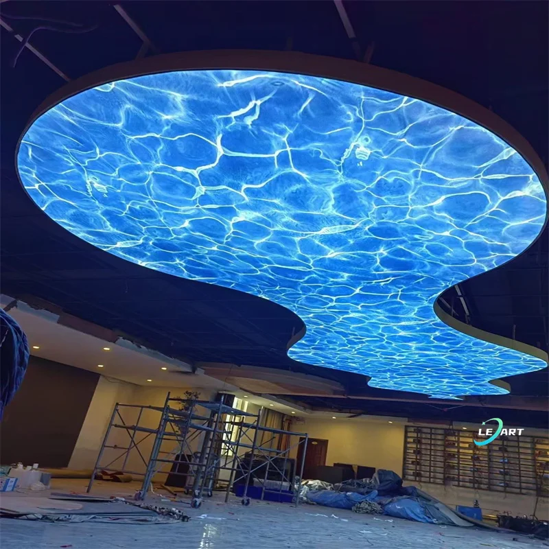 ПВХ подвесная потолочная плитка для крыши акустический натяжной потолок голубое небо подвесный бассейна