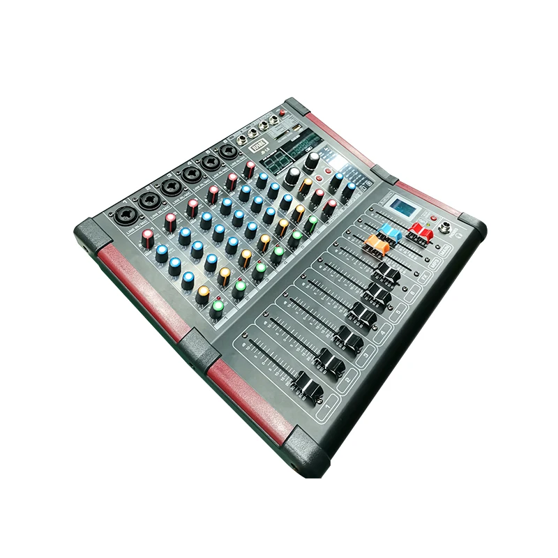 Jusbe professionalaudio2cvideo 6-канальный USB Профессиональный смешивания усилитель DJ микшер регулятор мощности аудио Плата усилителя