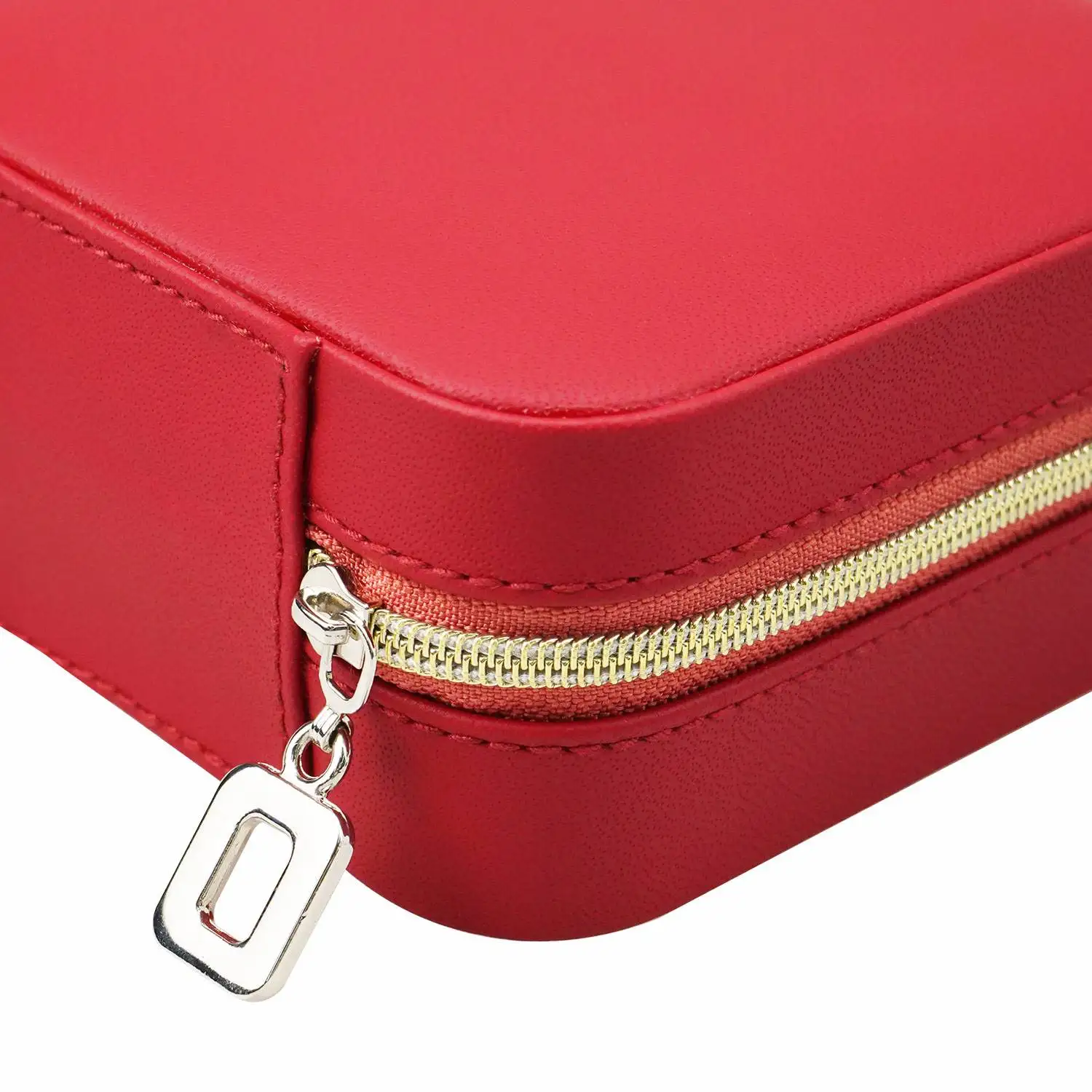 Watch Pu Leather Travel Ring Storage Mirror Custom logo Printed Gift Jewelry Box with Luxury Jewelry Packaging Velvet Box