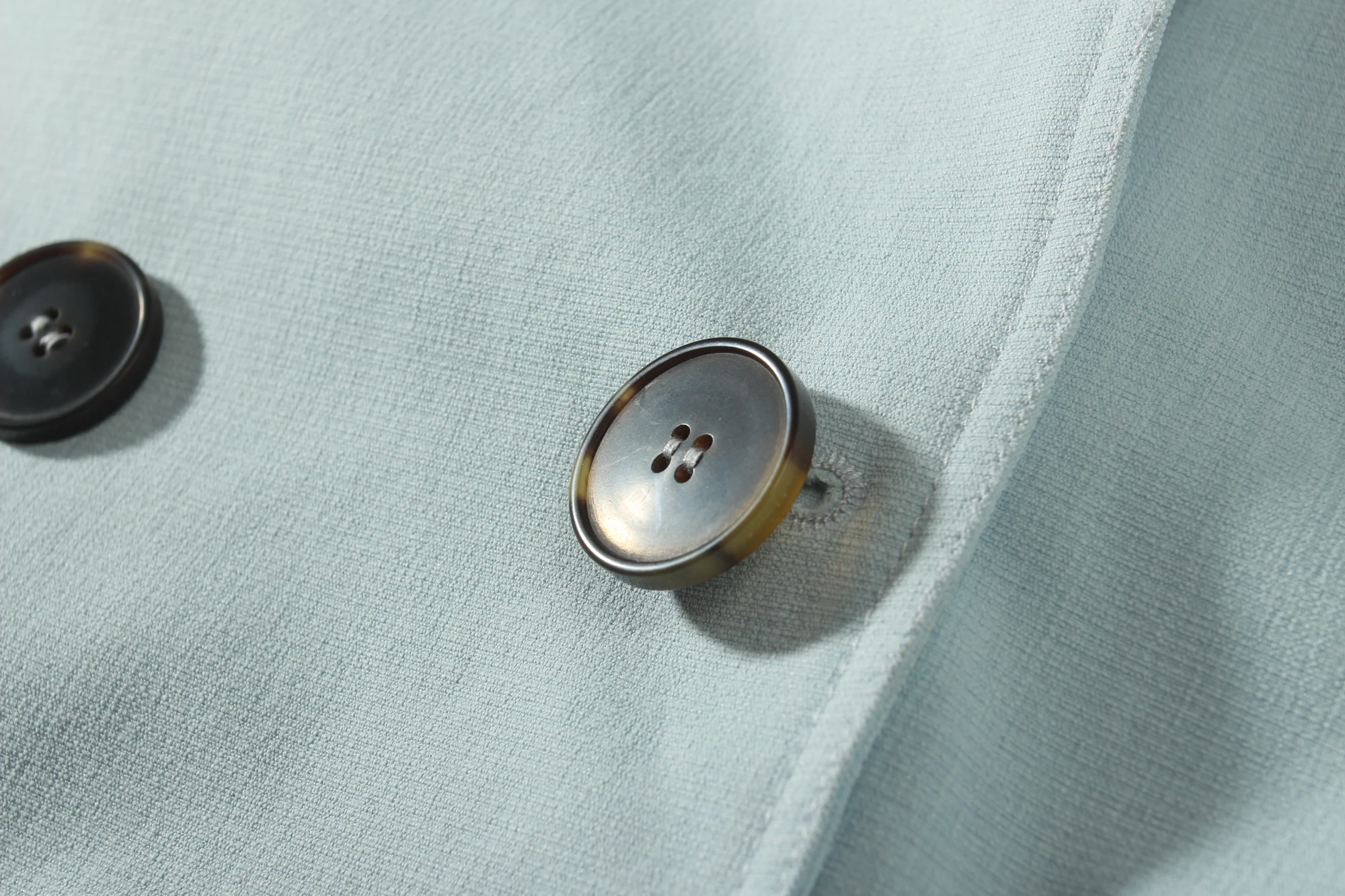 Top Quality Top Quality High quality  ladies blue back yoke waistband belt jacket trench coat could custom could custom