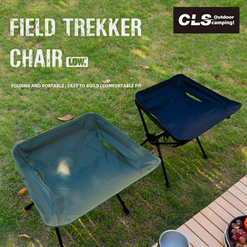 CLS Outdoor Camping Moon Chair Folding Stool New Style Sketch Chair Portable Ultra Light Mazar Aluminum Alloy Fishing Stool