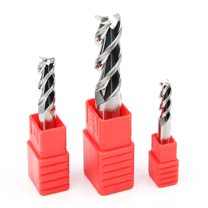 HRC 55 10mm 3 2 Flute Squared Milling Cutter Tungsten CNC Router Bit End Mill Aluminum Carbide Endmill for
