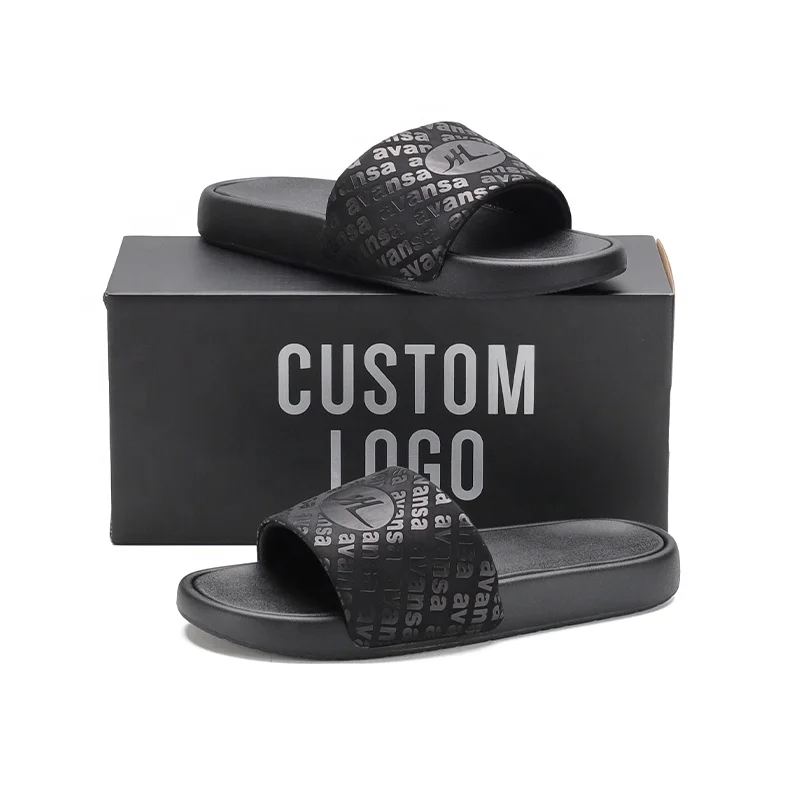 Henghao Super Soft Sole Oem Logo Sports Slippers Size 7 Mens Slippers 2025 Genuine Leather  Perfume Box Slide Custom Sandals