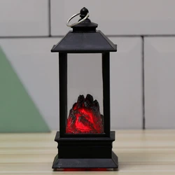Wholesale Retro Small Wind Lantern Simulated Christmas Lantern Battery Included Fire Lantern Lamp For Fireplace Home Decoration