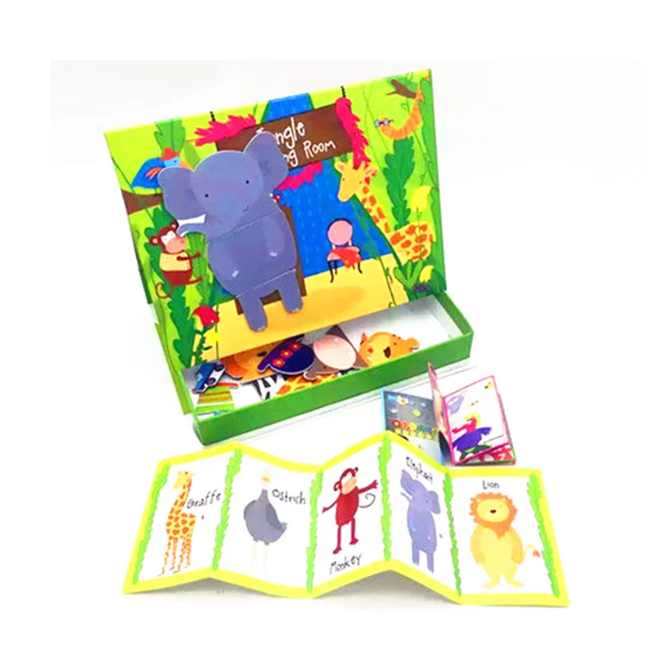 Magnetic Educational Toys Magnetic Puzzle Dress up Magnetic Mix and Match Game Learning Toys for Kids OEM Unisex