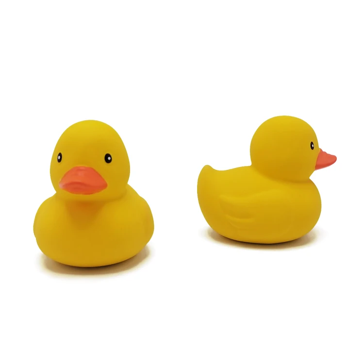 Natural Rubber Yellow Duck Bath Baby Toy Water Proof Swimming Toy Hand Painted With Natural Plant Pigments