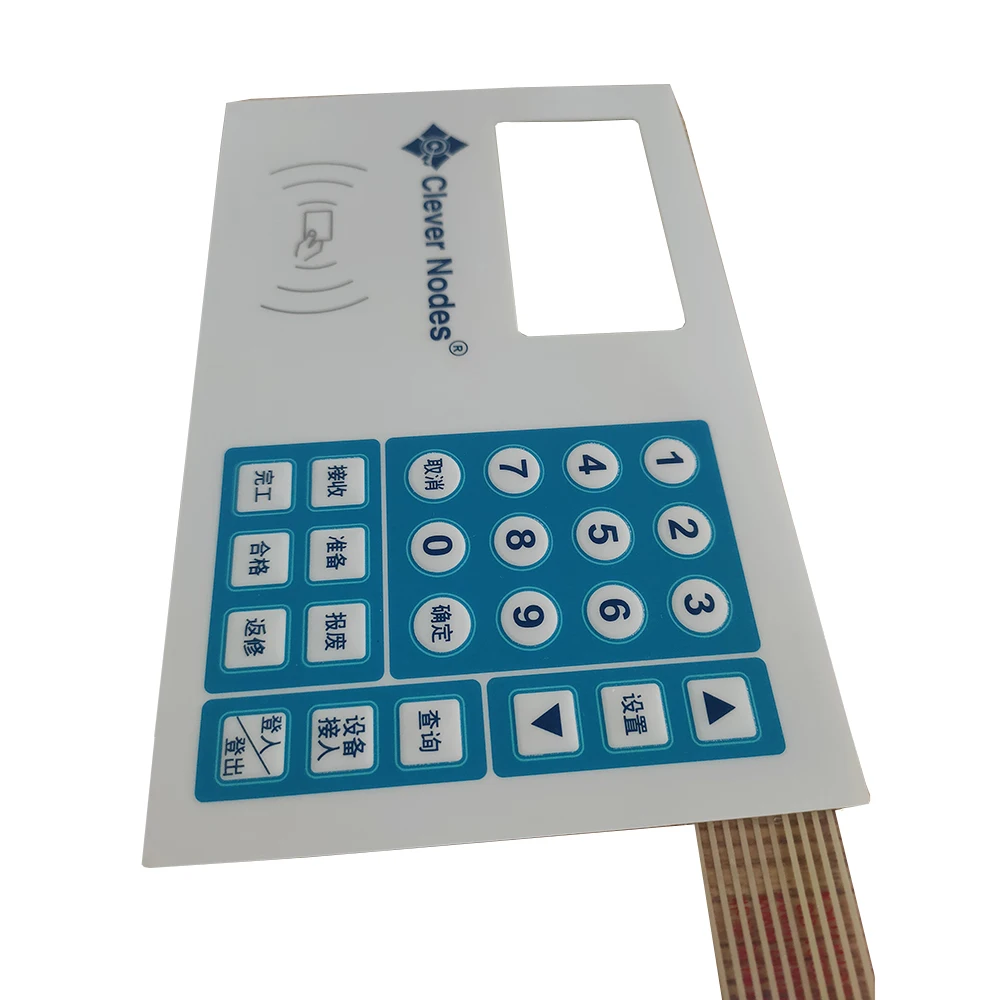 Customized thermostable flexible touch screen tactile buttons membrane switch vivid alphanumeric keypad