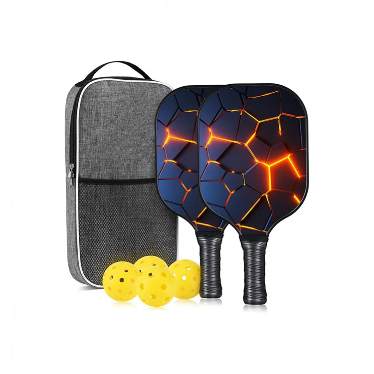 Osapa утвержденный набор весла из графита Pickleball Paddle с 2 веслами и 4 шариками углеродного волокна Paddles разъемами CN