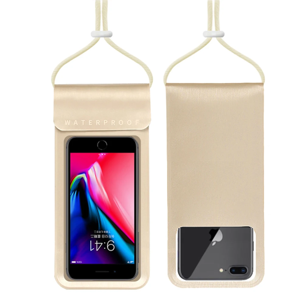 Water Sport Use Waterproof Cell Phone Case IPX8 TPU Cell Phone Pouch Dry Bag Multifunctional Touch Screen Waterproof Phone Bag