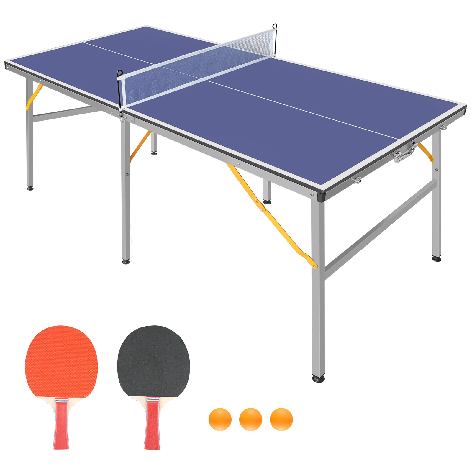 Aluminium Structure Mini Portable Indoor Table Tennis Table,  Small Size Folding PingPong Table