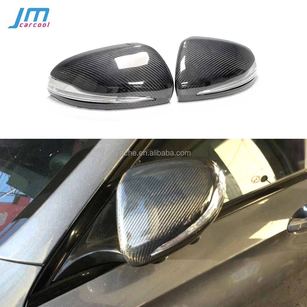 Carbon Fiber Rear View Mirror Cover for Mercedes Benz C Class W205 E S GLC CLS Class 2015-2020 Side Mirror Covers LHD