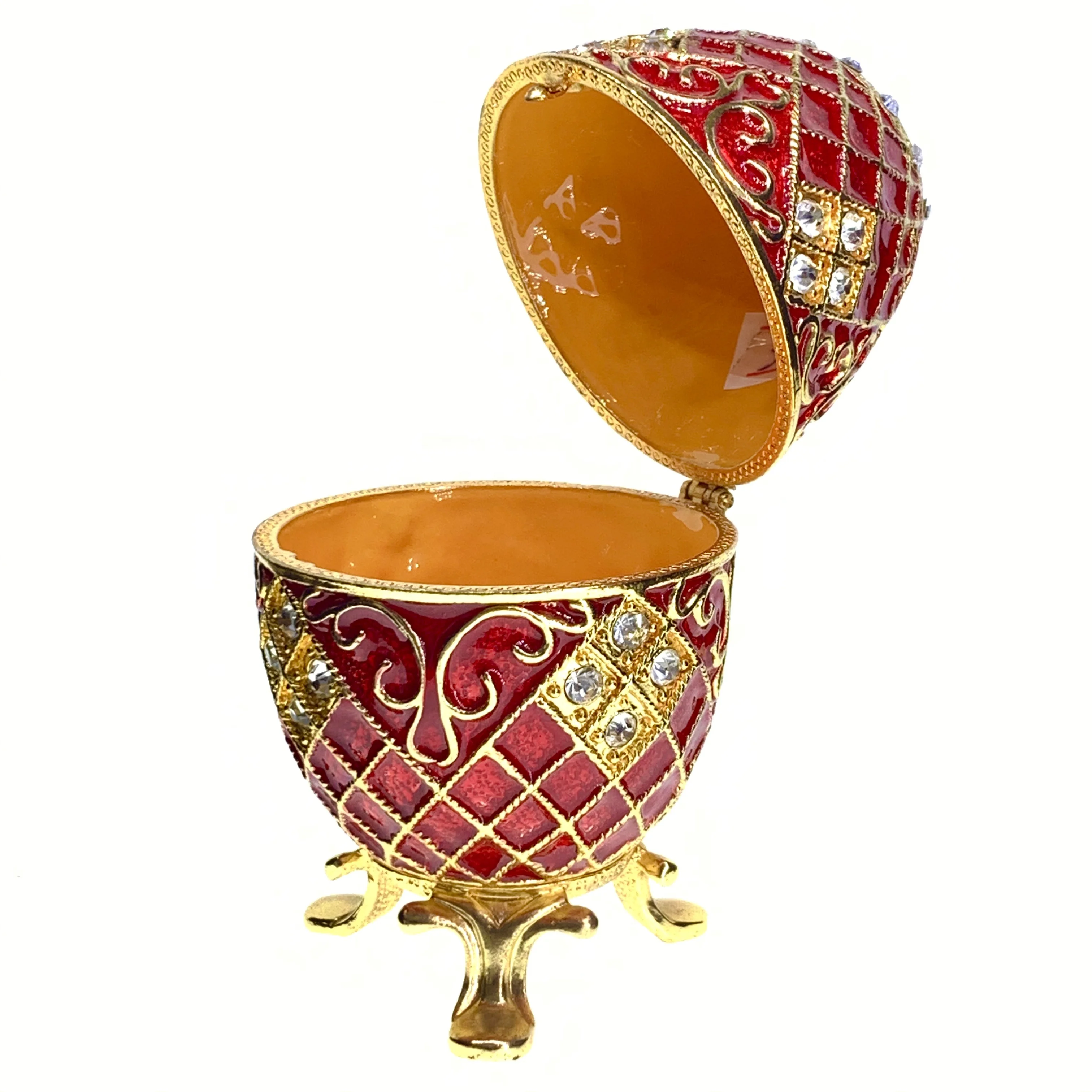 QIFU New arrival Russian faberge egg jewelry box metal Gift for Christmas gifts