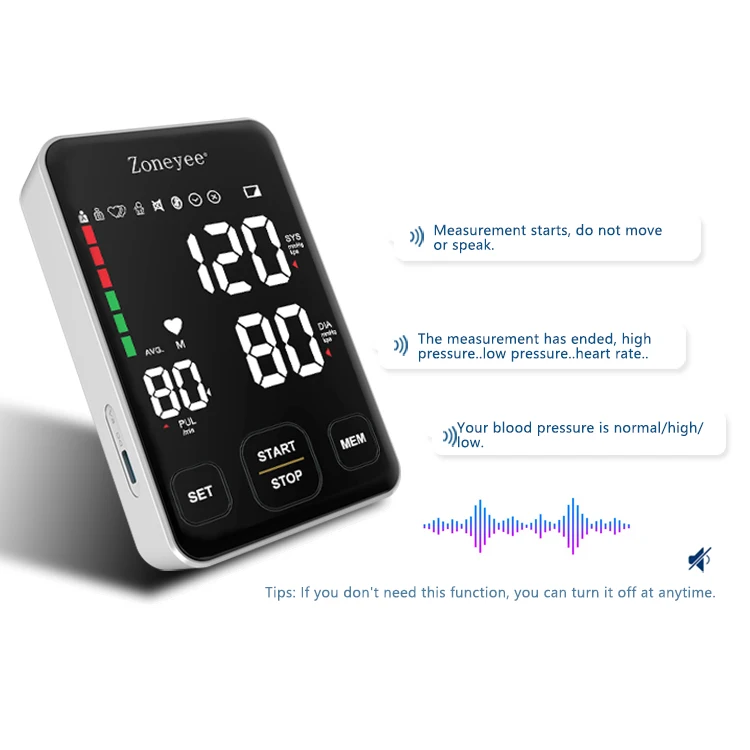 Factory direct sales Digital Sphygmomanometer BP Blood Pressure Monitor 22-42cm Large Arm Cuff Blood Pressure Meter