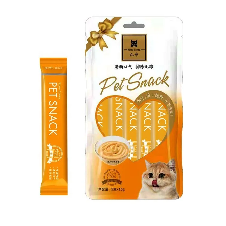 Custom Amazon Hottest Private Upscale Organic Pet Food Pet Cat Snack Cat Treats Cat Wet Food Liquid Pet Food Supplement