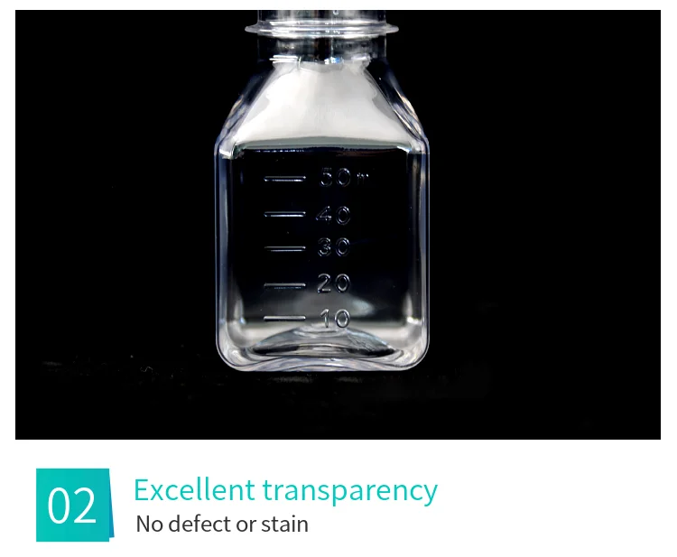 Food Grade Plastic Cell Culture products Transparent plastic bottle Leakproof for cell culture
