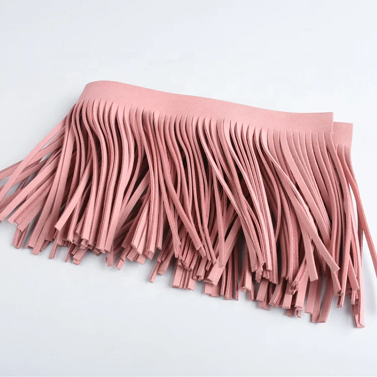 0.6-1.4Mm Faux Leather Tassels Cutting Microfiber Suede Leather Tassel Keychain Long Leather Tassels For Clothing Bags