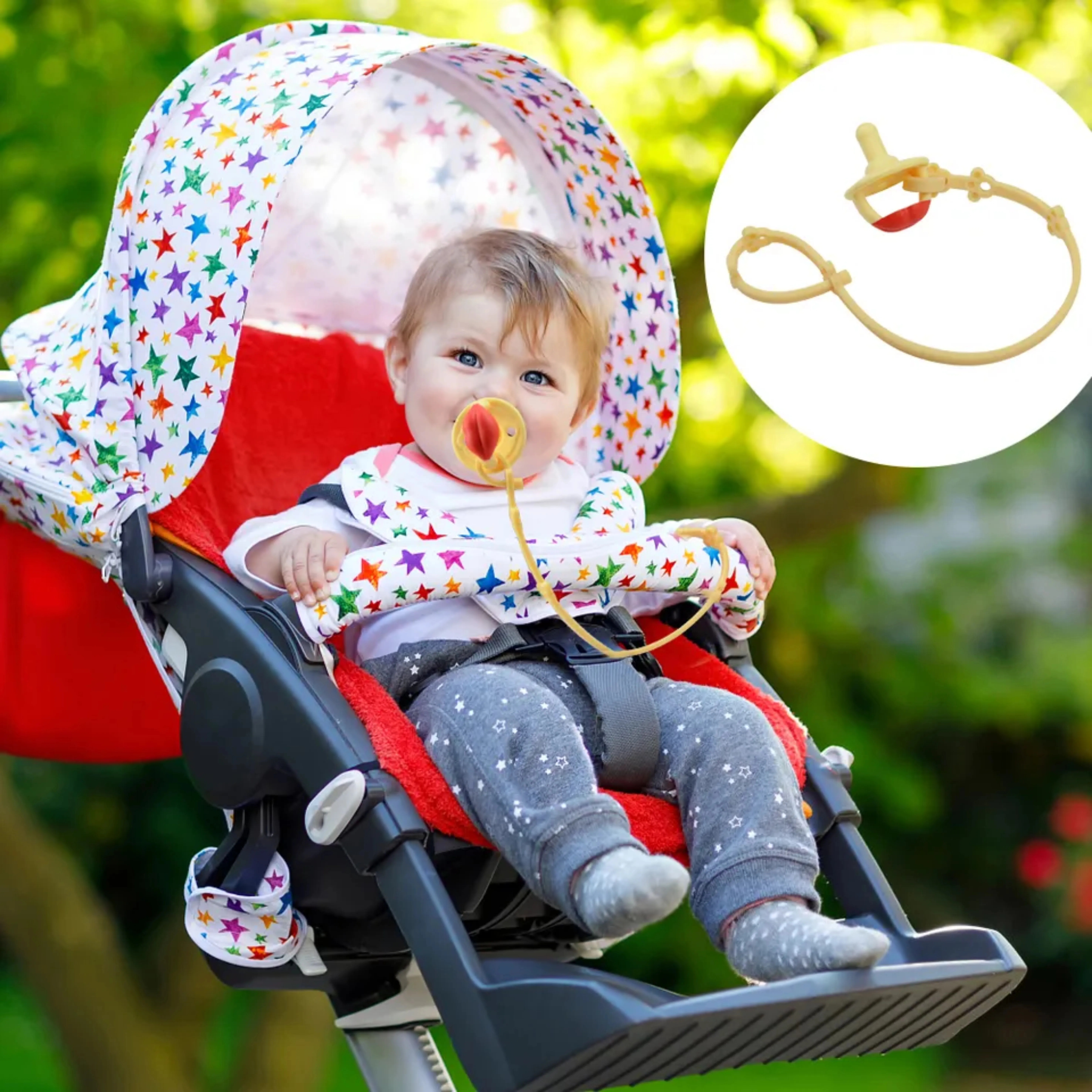 New Arrival Food Grade Bpa Free Chewable Infant Soother Silicone Baby Pacifier Chain For Kids