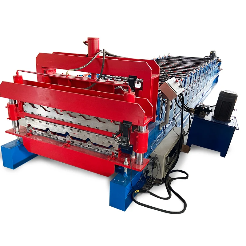 Automatic Roofing Galvanized Corrugated Steel Sheet Tile Making Machine Color Steel Roll Forming Machine