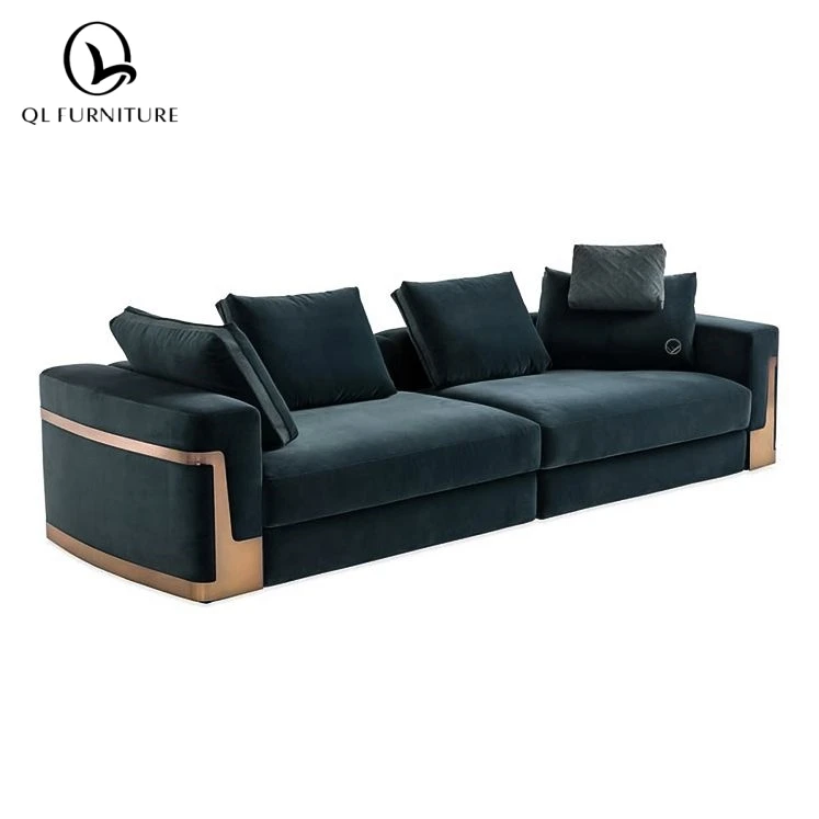 High Quality Modular Leather Sofa Set Big Size Arm-Rest for Living Room Couch for Villas
