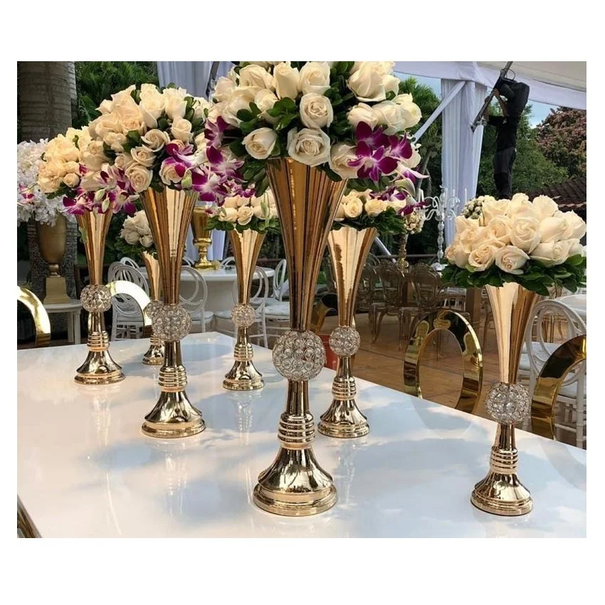 Горячая Распродажа, большой хрустальный шар, Золотой Железный Свадебный центральный стенд