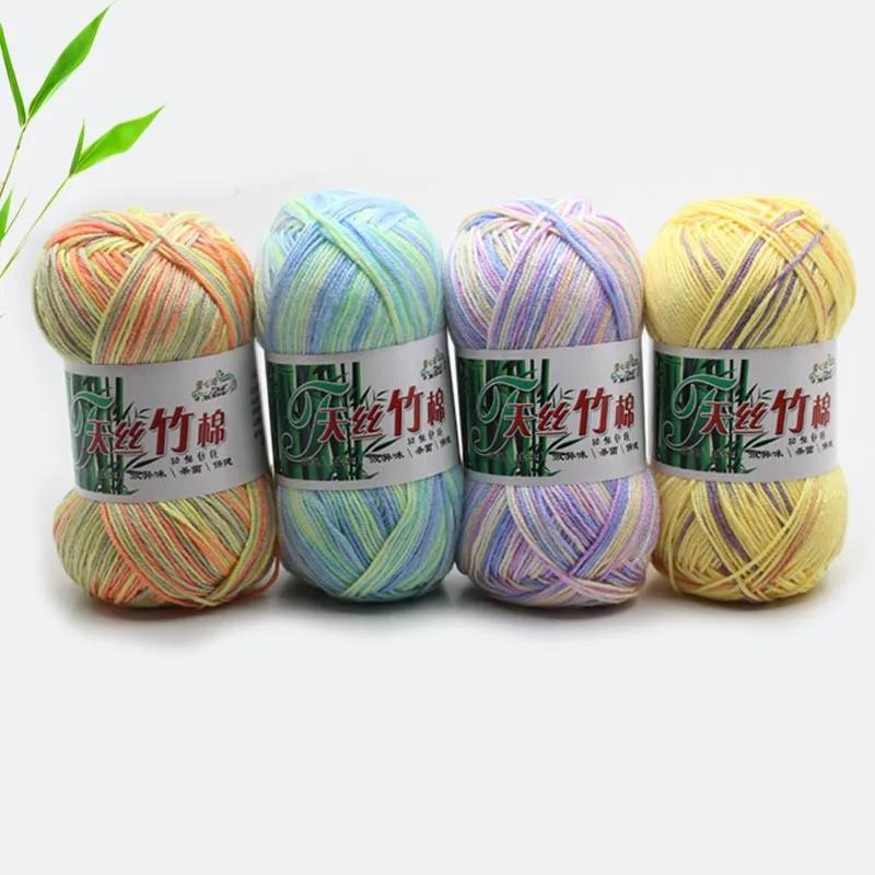 
Crochet Baby Hand Knitting 30% Cotton 70% Bamboo blended yarn 