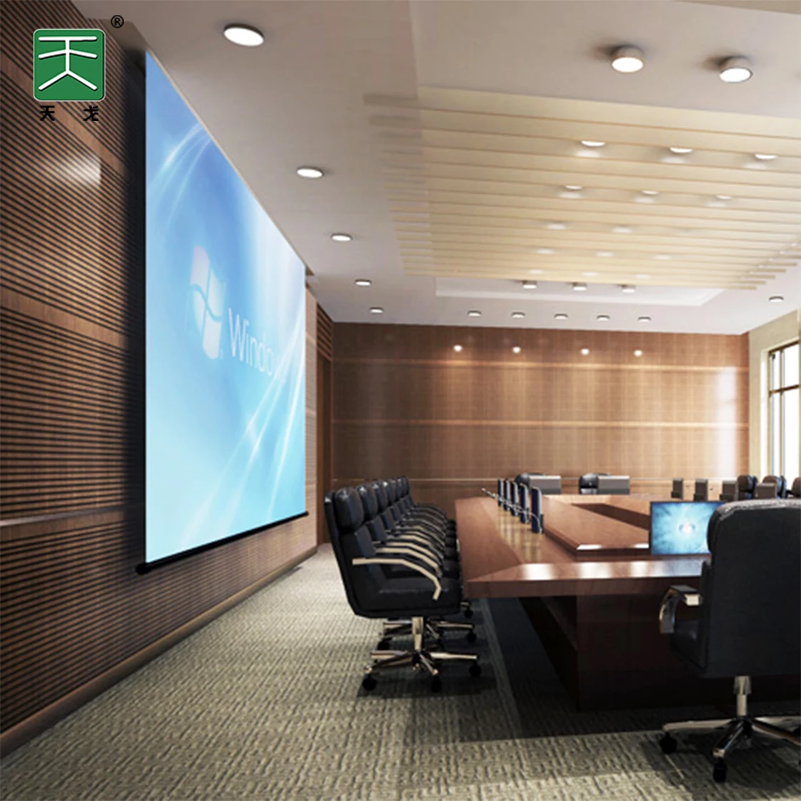 TianGe Factory Conference hall soundproofing fireproof grooved wooden acoustic panels