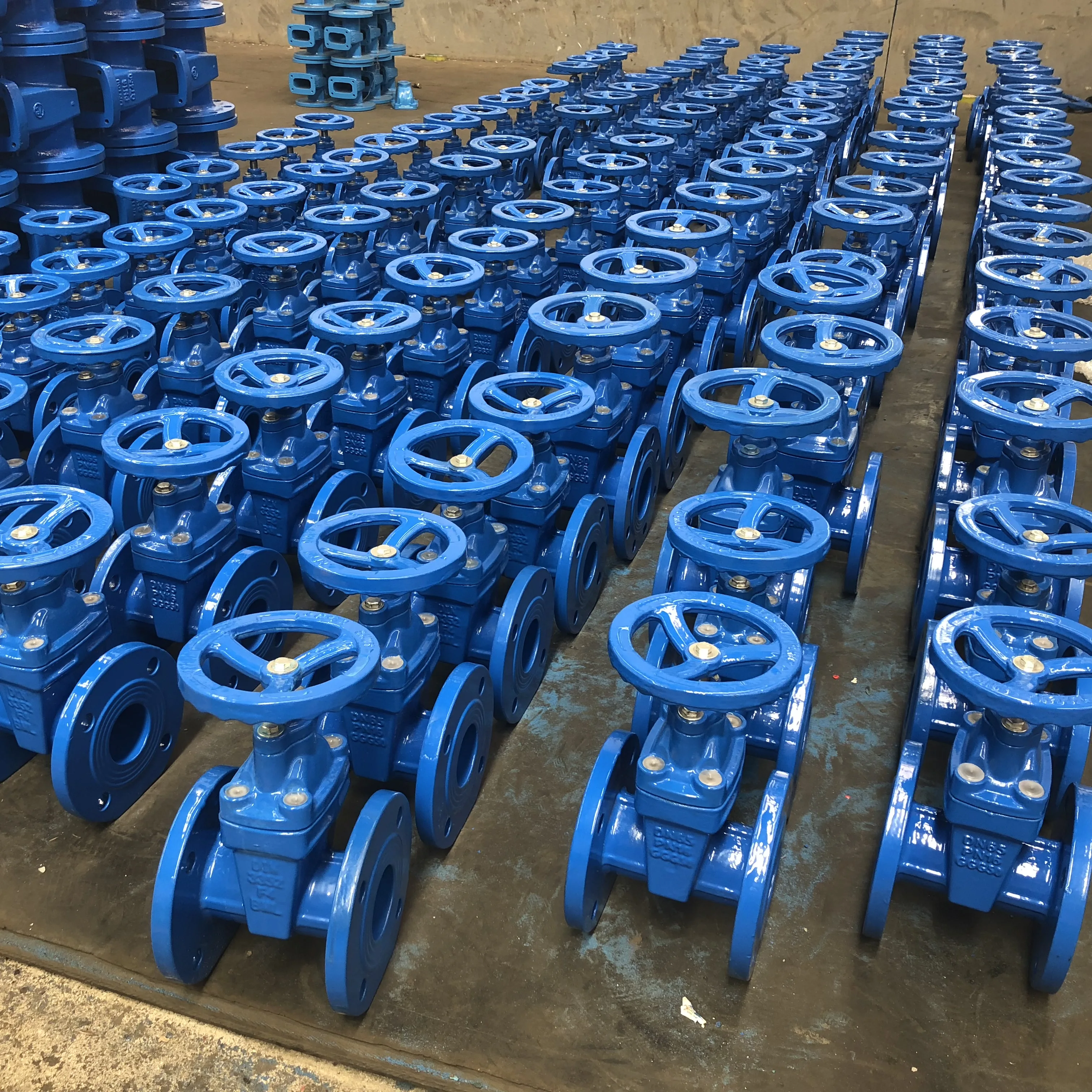 GGG50 DN 80 Heavy F4 German standard flange ductile iron sluice gate valve with prices resilient seat cast iron gate valve