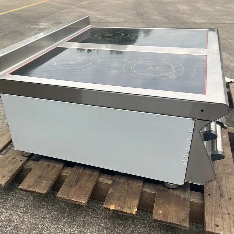 Коммерческая 4-конфорочная индукционная плита мощная 3500 Вт гостиничный ресторан нержавеющая сталь электрическая кухонная