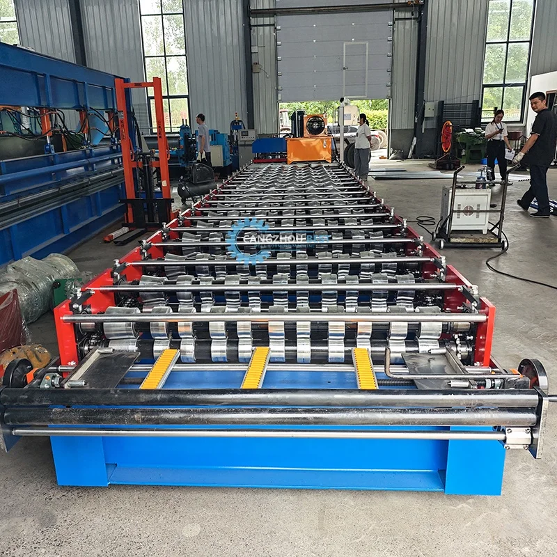 Automatic Easy Operation Metal Glazed Zee Tile Roof Sheet Roll Forming Machine For Mexico