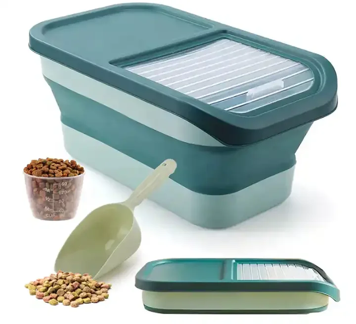 Hot Sale Dog Food Storage Container Folding Pet Food Container with Lids Airtight Cat Food Containers