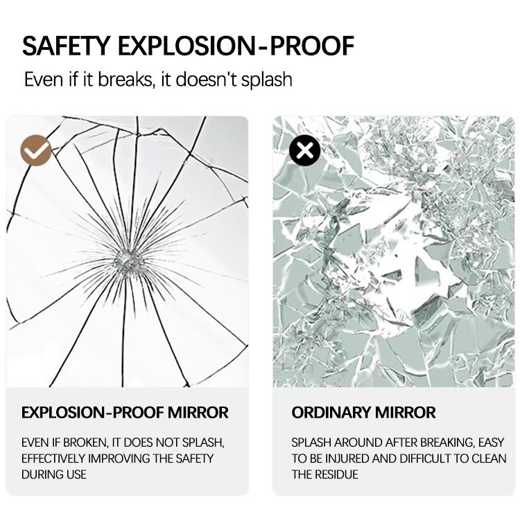 Bolen Eco-Friendly Waterproof Wall Mounted Anti-explosion Bathroom Mirror