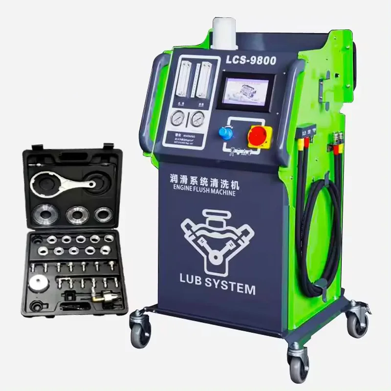 LCS-9800 Fully Automatic Engine Flush Machine / Engine Lubirication Fluid System Cleaning Machine with LCD Touch Screen