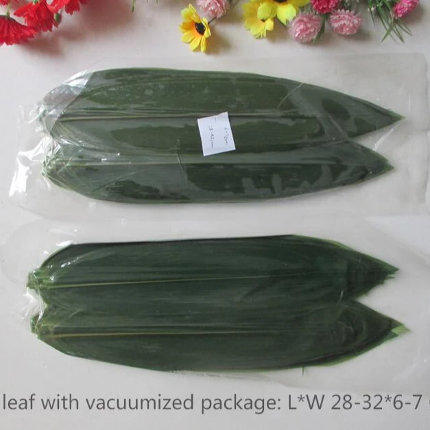 Зеленые Свежие Бамбуковые листья вакуумные Упакованные для суши бамбуковые