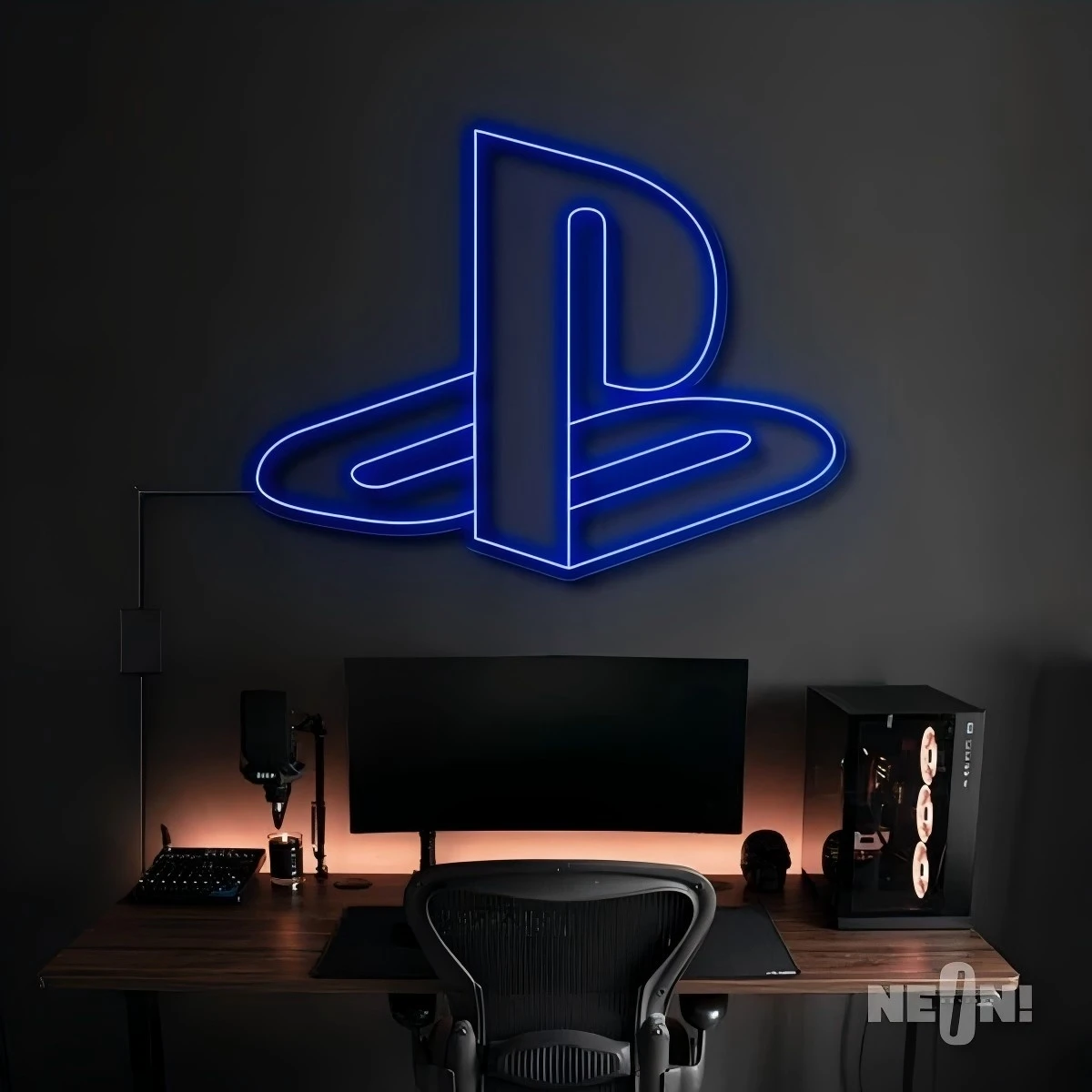 Play station neon sign 5v 12v power custom neon sign 6mm clear acrylic led light neon sign