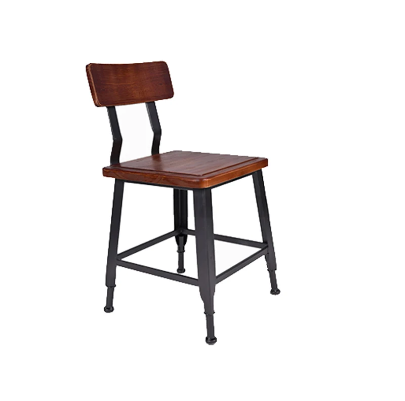 
Industrial dining room Furniture metal solid wooden chair 