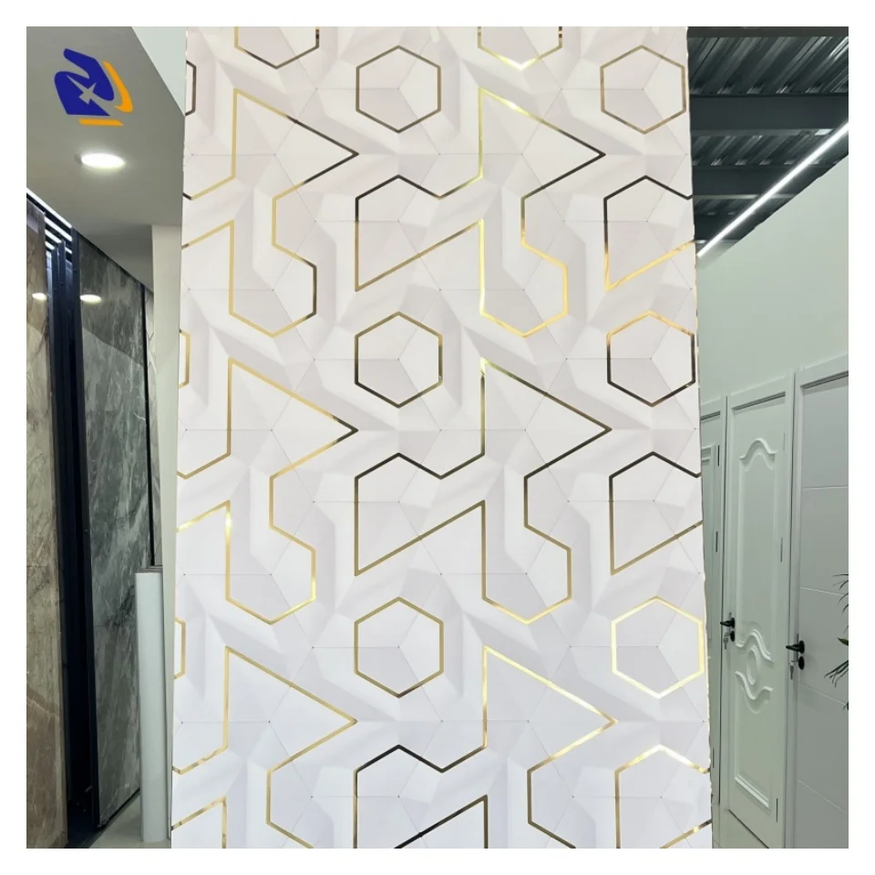 White Gold Metallic Color Laminate PVC PET Film UV Surface Marble Foil Film Sheet For 4*8 feet board