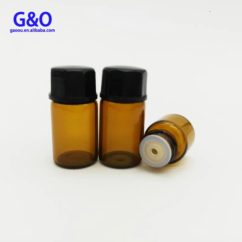 factory price high quality amber essential oil bottle 5ml 10ml roller glass bottle customized logo