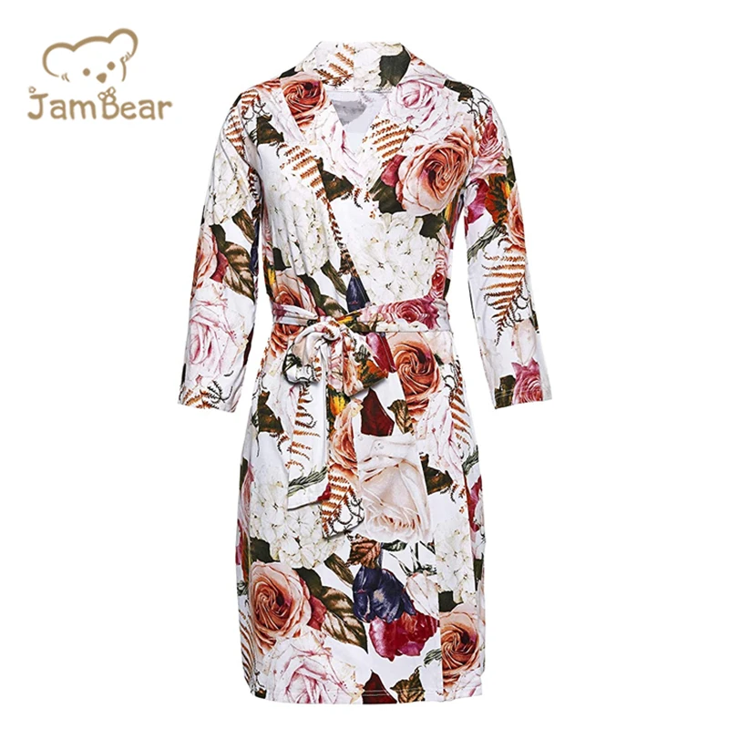 Пижамный комплект Jambear для беременных из органического бамбука, халат и пеленка