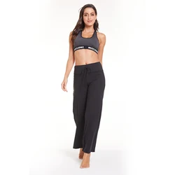 high performance High Waisted Wide Leg Pants Loose Solid Color Casual Spring Autumn Sweatpants Sport Yoga Pants For Women