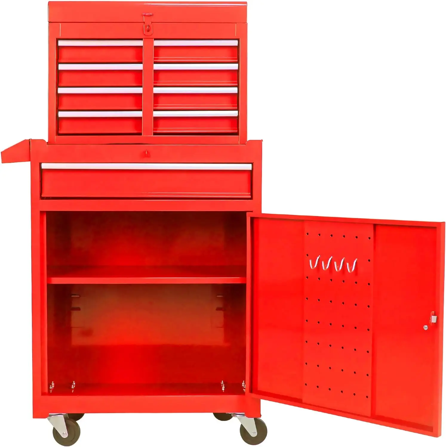 Tool Case with 5 Drawers Rolling Tool Box with Wheels Heavy Duty Industrial Service Cart Storage Organizer