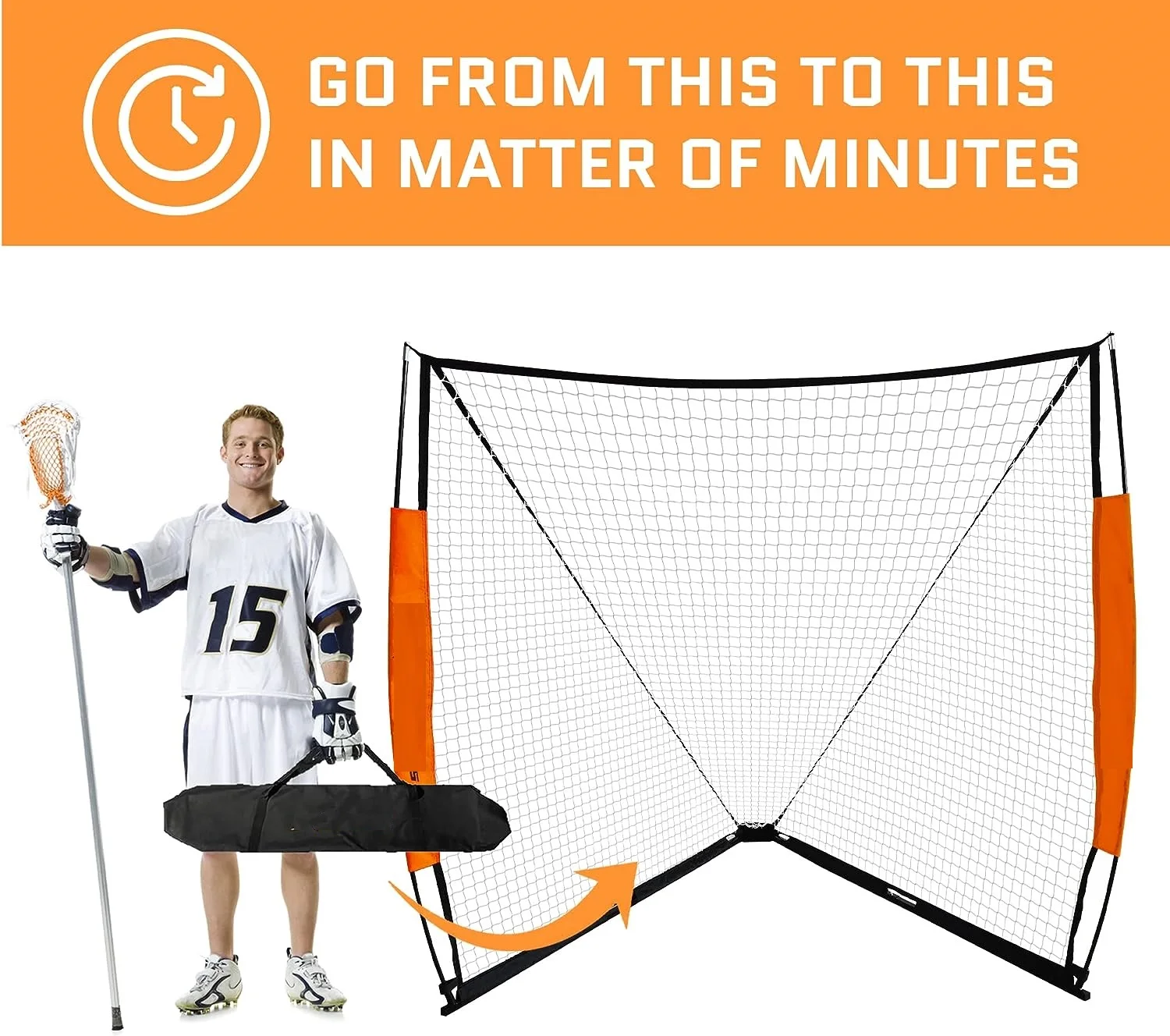 lacrosse goal target 6x6 Feet Fully Flexible and Portable  lacrosse goal net