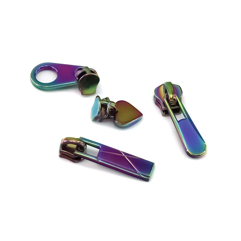 Пользовательский 3 #5 #8 # высококачественный нейлоновый металлический вытяжной наконечник для багажа Модный Цветной Съемник на молнии 3m слайдер