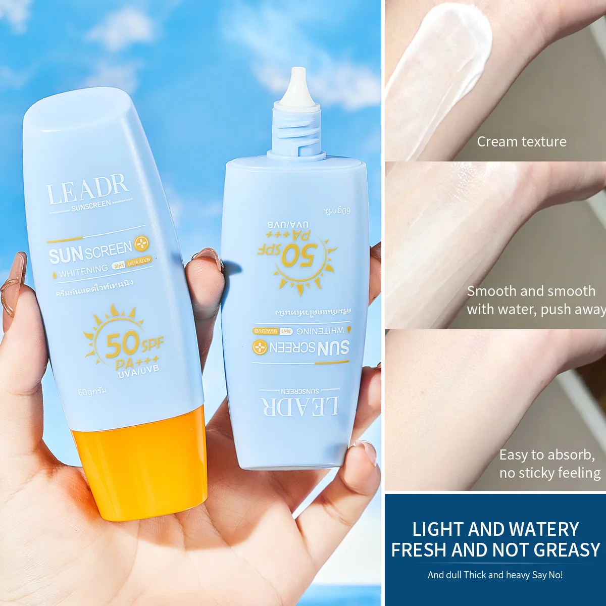 Private Label Natural Moisturizing Shimmer Glow SPF 60+ Zinc Sun Block Lotion Japanese Tinted Sunscreen