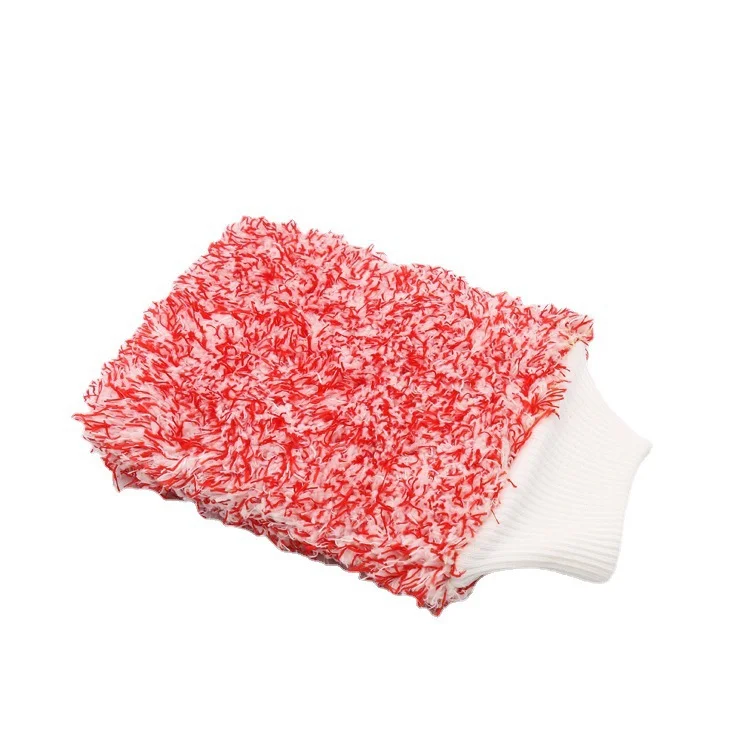 Microfiber Double Sided Super Absorbent Car Mitt Custom Logo Auto Soft Micro Fiber Madness Wash Cloth Cars Detailing Glove