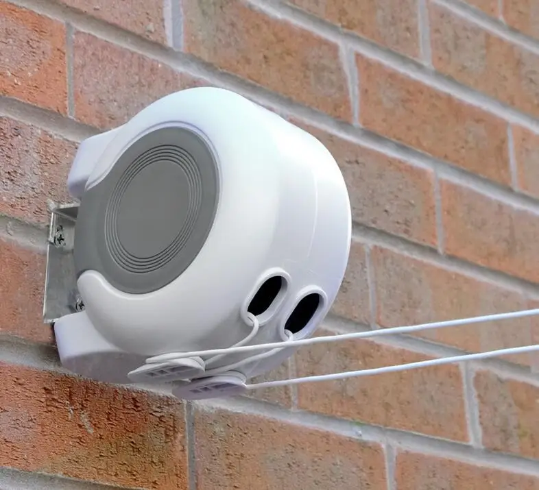 FR0012 High-quality wall-hung double-line bathroom retractable clothesline