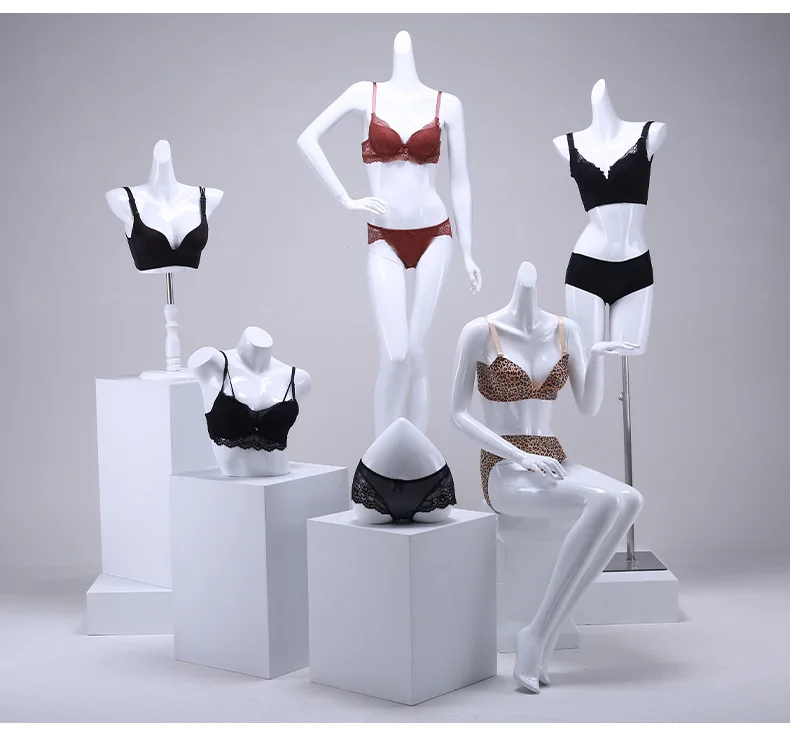 Modern Poly Resin Underwear model female swimsuit bra pajamas display articulated mannequin