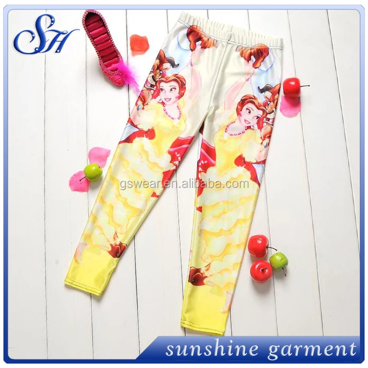 Wholesale Custom Girls Pants Children Print Cotton Leggings Kids Clothes Pants Print Skinny Leggings