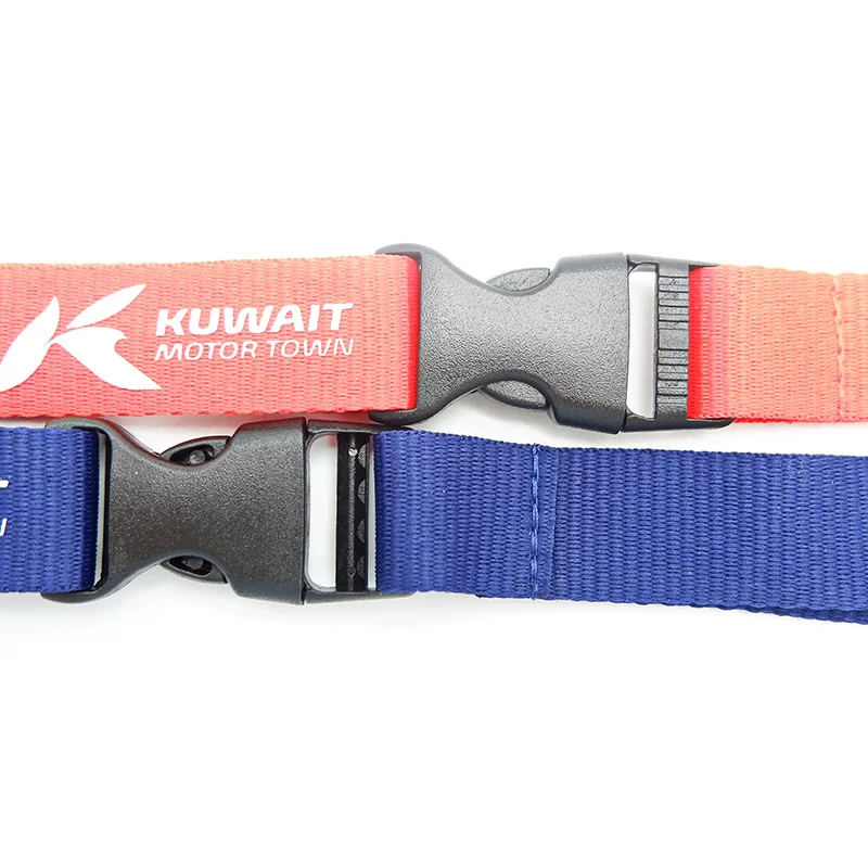 Wholesale High Quality Neck Strap soft silicone printing lanyard Silica gel printing Webbing no minimum order