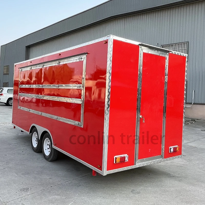 Conlin Factory price pizza food trailer mobile shawarma food cart remolque tienda for sale